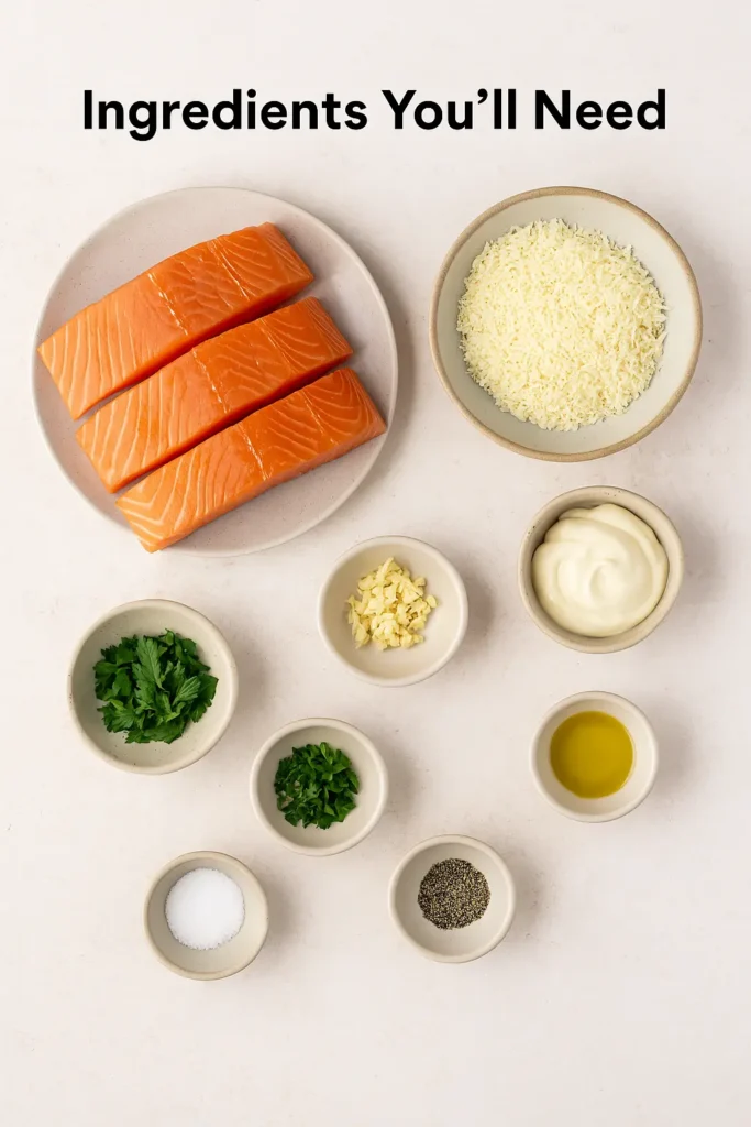 Easy Keto Salmon Recipe with Garlic and Parmesan 4 Ingredients Youll Need
