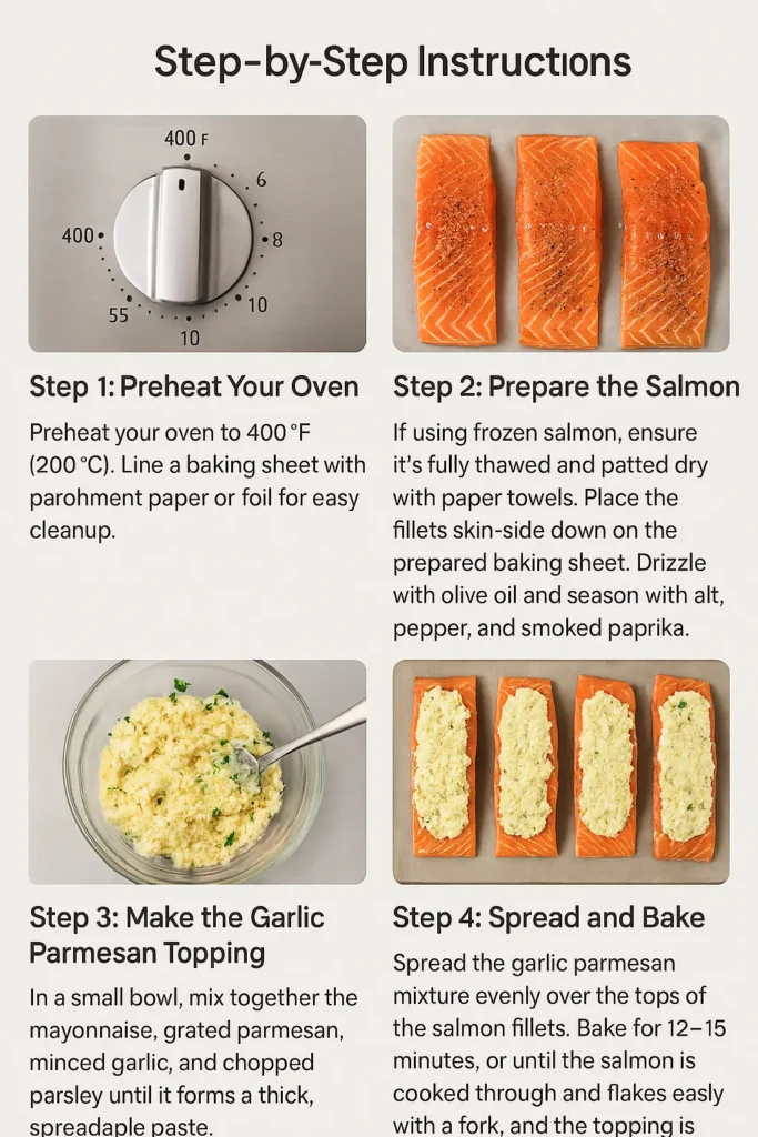 Easy Keto Salmon Recipe with Garlic and Parmesan 5 Step by Step Instructions