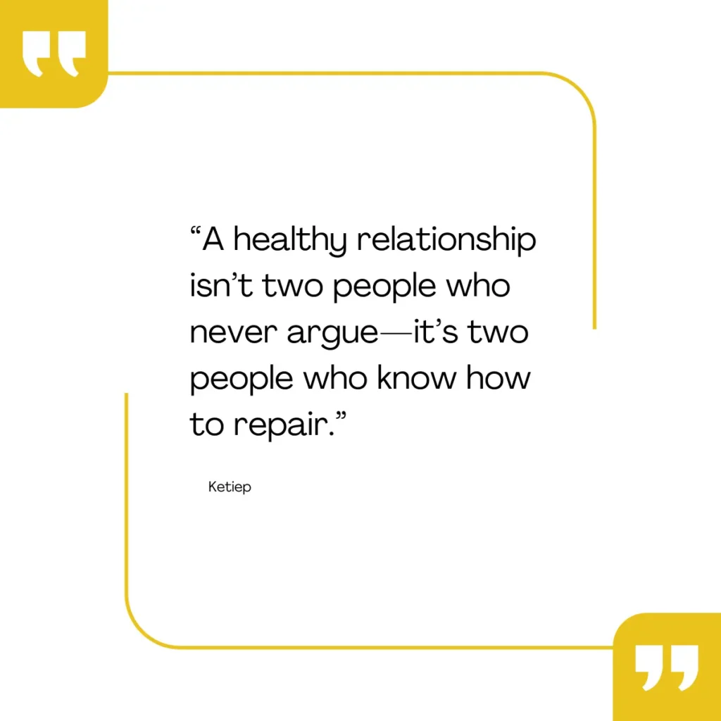 A healthy relationship isnt two people who never argue—
