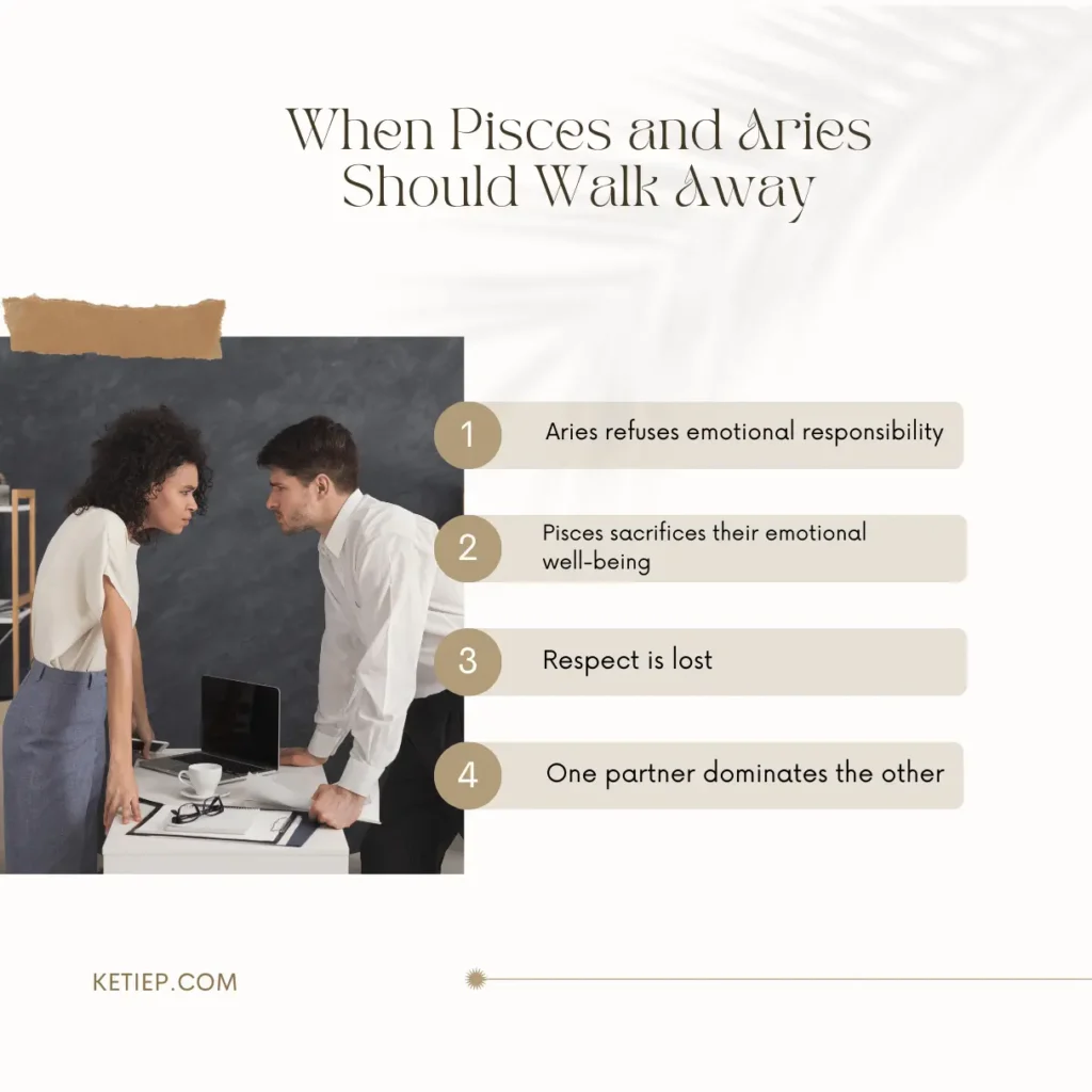 When Pisces and Aries Should Walk Away