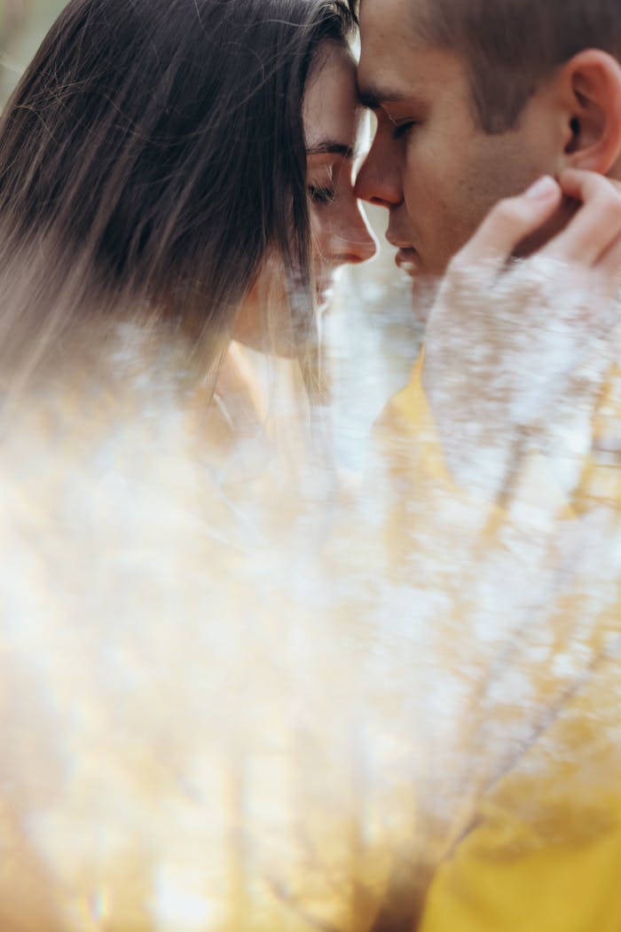 why-choose-us Romantic double exposure photo of a couple in an intimate embrace, highlighting connection and love.