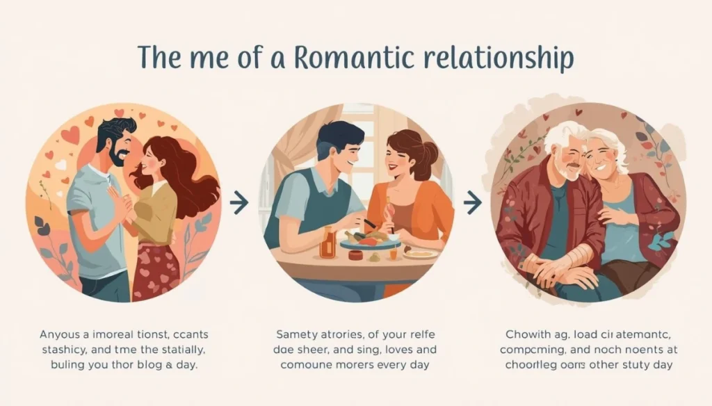 Romantic Relationships : What Truly Makes Love Last 5 How Romantic Relationships Evolve Over Time Romantic relationships change as partners grow. Early stages are full of excitement passion and discovery. Later stages bring comfort stability and