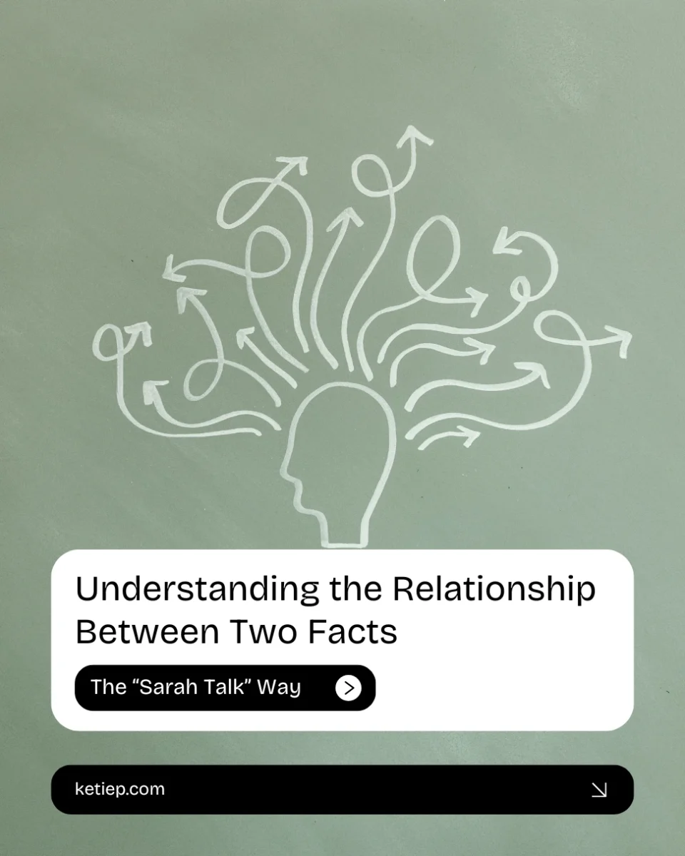 Understanding the Relationship Between Two Facts — The “Sarah Talk” Way 2 Understanding the Relationship Between Two Facts — The “Sarah Talk” Way